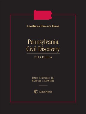 cover image of LexisNexis&reg; Practice Guide: Pennsylvania Civil Discovery